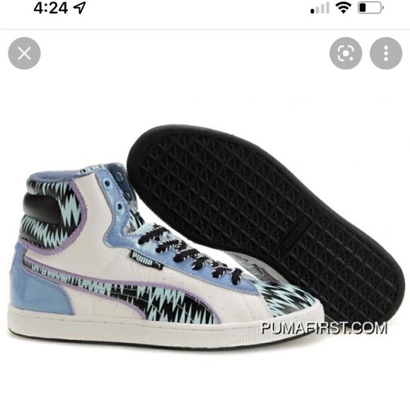 Puma Women's First Round Rp Zig Zag High Top Sneakers  7.5 - Picture 1 of 4
